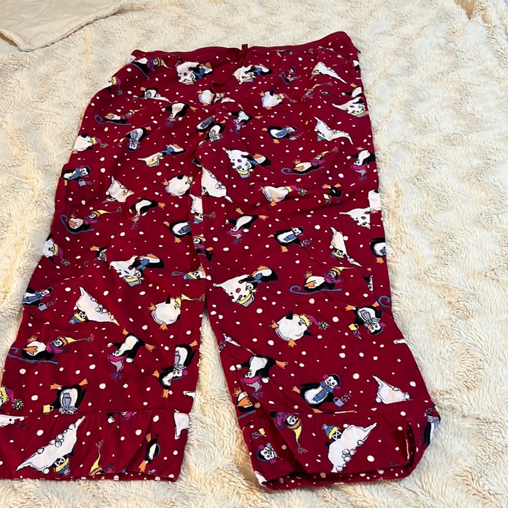 NWOT  Mixit Penguin Print Flannel Side Pocket Christmas Pajama PantS Size  XL